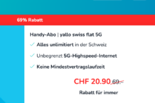 Yallo swiss flat 5G mit 69% Rabatt
