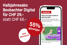 55% Rabatt – Beobachter Halbjahresabo