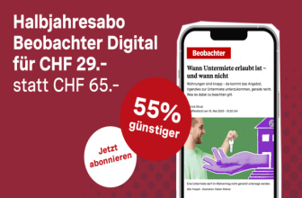 55% Rabatt – Beobachter Halbjahresabo