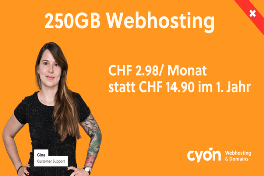 cyon Webhosting -80% mit Code CY75WNUQ37