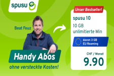 10 GB in CH | 3 GB EU-Daten CHF 9.90