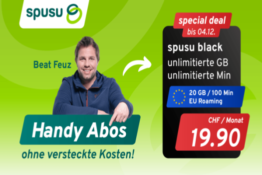 Unlim. in CH | 20GB EU-Daten CHF 19.90